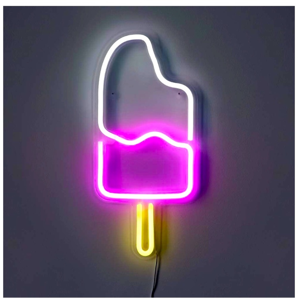 Neon Pink Popsicle LED Summer Wall Art/Decor - Picture 2 of 6